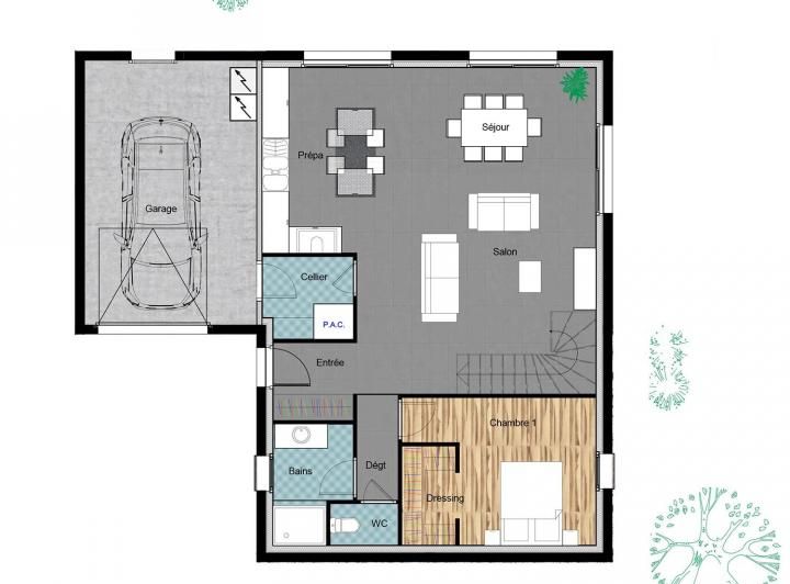 Plan Maison 3 chambres de 85 m²